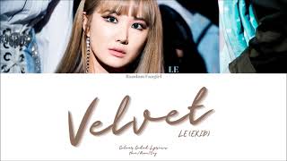 EXID (이엑스아이디) - Velvet (LE Solo) [Colour Coded Lyrics Han/Rom/Eng]