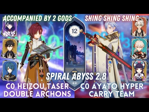 C0 Heizou Taser Double Archons & C0 Ayato Hyper Carry | Spiral Abyss 2.8 Floor 12 - 9⭐