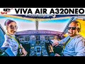 Viva Air A320NEO Cockpit Across Colombia
