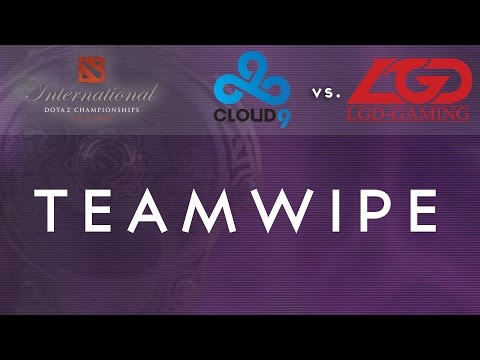 Teamwipe by Cloud9 vs. LGD @ TI4 Bubble Race A
