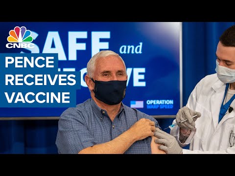 Vice President Mike Pence, Second Lady Karen Pence receive Covid-19 vaccine