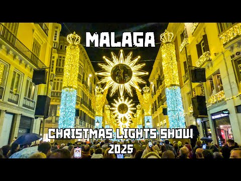 2025 Málaga Christmas Light SHOW | Calle Larios Spectacular!