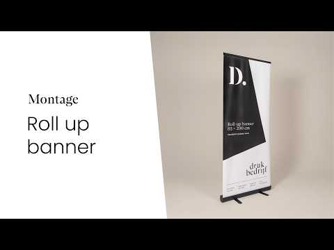Roll up banner monteren