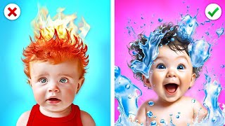 Ember 🔥and Wade 💦Parenting Hacks! Genius Elemental Gadgets for Smart Parents by Zoom Go!