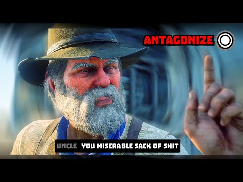 RDR2 - Uncle Literally Spamming ANTAGONIZE Button in This Scene