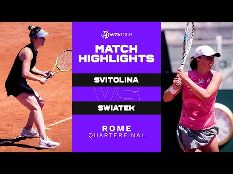 Теннис Iga Swiatek vs. Elina Svitolina | 2021 Rome Quarterfinal | WTA Match Highlights