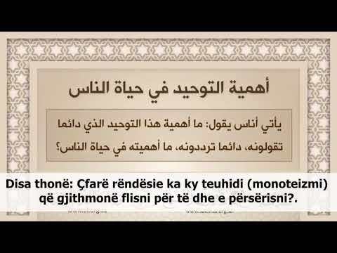 Besimi I Vertet ne nje zot gjithesis baza e islamit