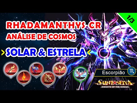 Análise de cosmo do RHADAMANTHYS DE CR - Solar e Estrela 1/3 - Saint Seiya Awakening