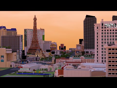 Insane Minecraft Build: Las Vegas Strip 1:1 Scale