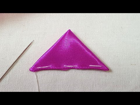 Super Easy Ribbon Flower Making Tutorial - Hand Embroidery Design - DIY Ribbon Creative Ideas