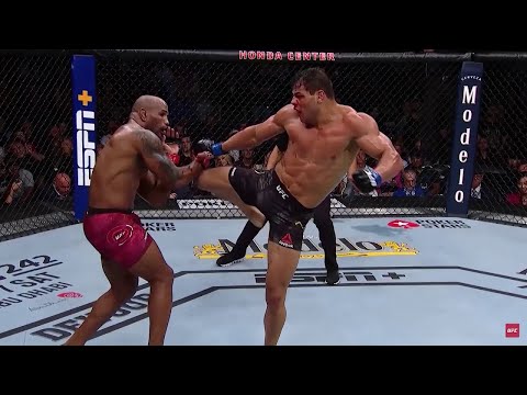 Yoel Romero eating headkicks