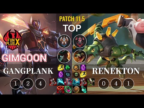 FPX GimGoon Gangplank vs Renekton Top - KR Patch 11.5