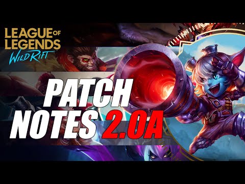 League of Legends: Wild Rift Patch Notes 2.0A Guardian Angel/Lee Sin/Evelynn/Gragas Nerf and more.