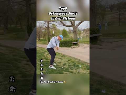 Top6 outrageous shots in golf history #golf #golfswing #pgatour #golfshorts #golfshot