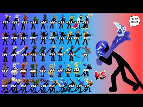All Skins Stick Army Vs New Vip Giant Leader | Stick War Legacy - Who Will Win?
