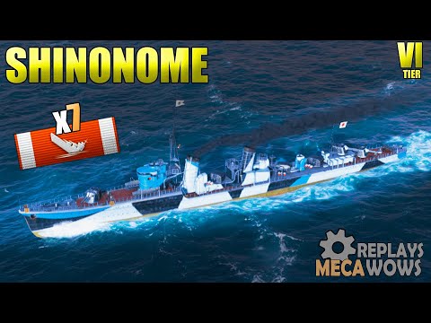 Japanese Destroyer Shinonome 7 Kills Solo Warrior | World of Warships