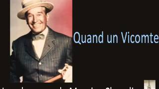 Maurice Chevalier   Quand un Vicomte