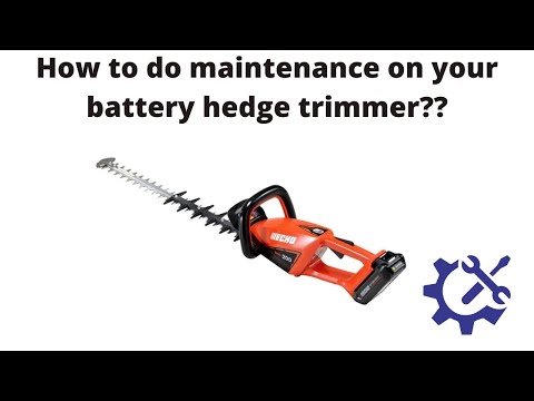 Basic maintenance on a battery hedge trimmer.
