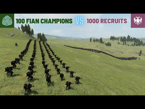 100 Battanian Fian Champions vs. 1000 Imperial Recruits #bannerlord