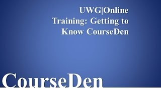 UWG|Online Training: Getting to know Desire2Learn