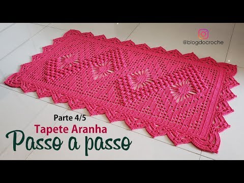 Tapete Spinne - Häkelteppich mit Popcorn-Muster - Teil 4/5