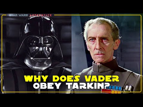 Why does Vader OBEY orders from Grand Moff Tarkin In A New Hope? (Star Wars Canon)