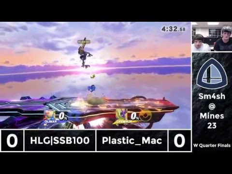 Sm4sh@Mines 23 - HLG|SSB100 (Olimar) Vs. Plastic_Mac (Greninja) - Winners Quarterfinals