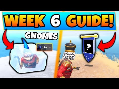 Fortnite WEEK 6 CHALLENGES! - Chilly Gnomes Locations, Secret Banner (Battle Royale Season 7 Guide)