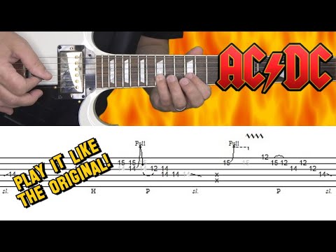AC/DC - Back in Black - Guitar Lesson (Solo) with Tabs!