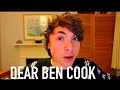 Dear Benjamin Cook 