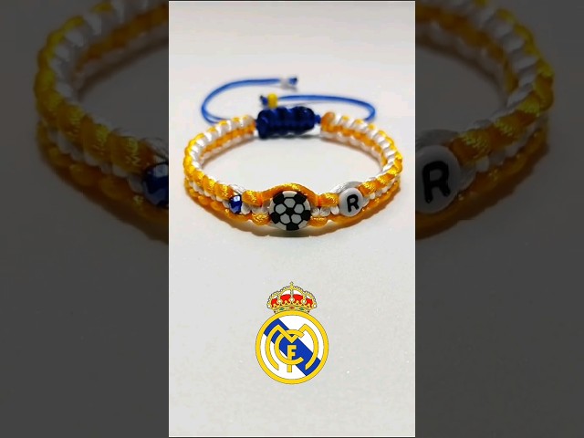 Vídeo relacionado con BDM Pulsera Madrid Merengue de tela ajustable, pulsera vikingos, hala Madrid