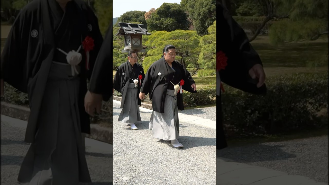 【伊勢巡業】土俵入りから帰る親方衆と行司木村一馬さん　#令和8年伊勢神宮奉納大相撲