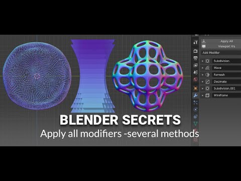 Daily Blender Secrets - Apply all modifiers (several methods)