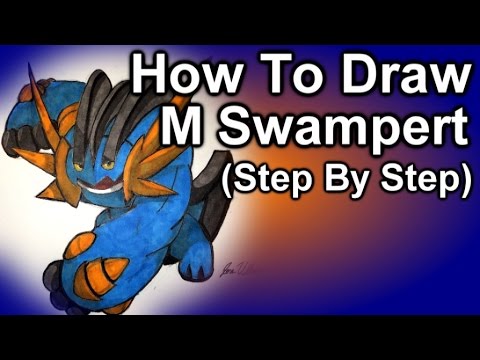 How To Draw Mega Swampert Step By Step Tutorial