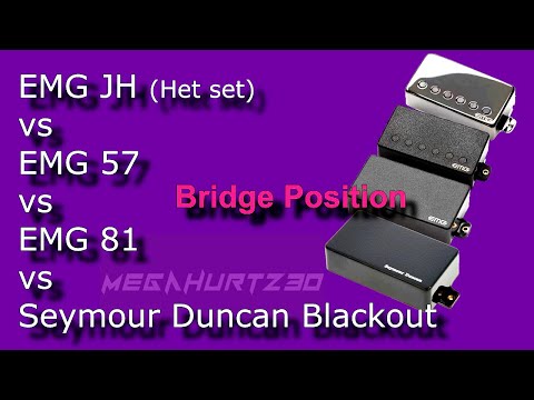 EMG 81 vs EMG 57 vs EMG JH vs Seymour Duncan Blackout - Bridge Position