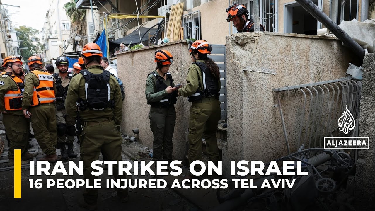 At least 16 injured across Tel Aviv following barrage of Iranian missiles