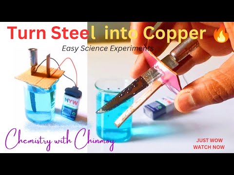 Turn Steel into Copper! Simple Electroplating Experiment @EasyChemistry118