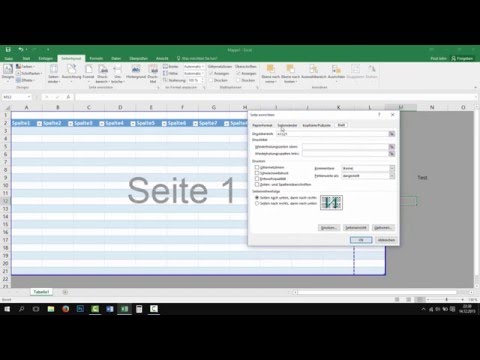 Excel 2013, 2016: Seite einrichten, Druck & Kopf- und Fußzeile [Tutorial, Anfängerkurs, lernen]