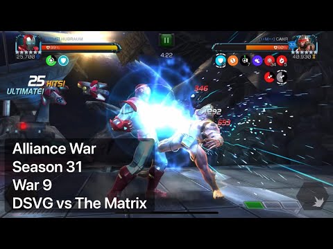 MCOC AW S31 War 9 - vs The Matrix - Silver Centurion MVP Vs Weapon X! Linked Doom Boss Solo w/ Tigra
