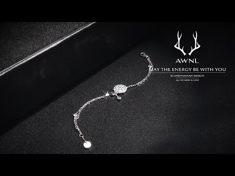 AWNL Women's White Gold Plated Sterling Silver Bracelet with CZ Diamonds