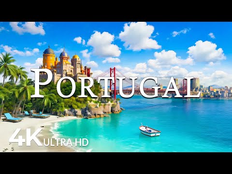 FLYING OVER PORTUGAL (4K UHD) – Soothing Music Along With Beautiful Nature Video - 4K Video ULTRA HD