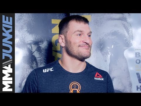 Stipe Miocic UFC 220 open workout scrum