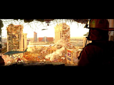 The Muto Attacks Las Vegas Scene | Godzilla 2014 (Brightened & Saturated)