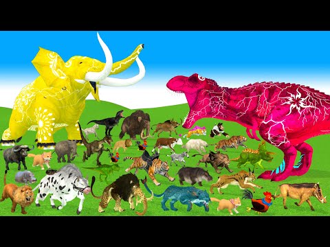 78 Incredible Animals Race vs Dinosaurs vs Prehistoric Mammals Speed Race Run: Who Will Win? ARBS
