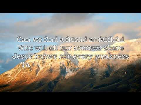 What a Friend We Have in Jesus ~ Chelsea Moon & The Franz Brothers ~ lyric video