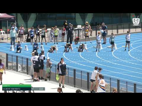 U12 Boys 100m Heat 2: 2021 State Combined Events Championships // LAVicTV