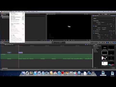 Final Cut Kinetic Text Tutorial I