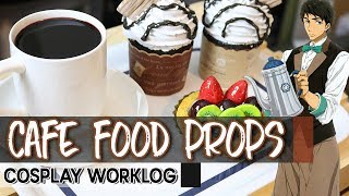 Cosplay Worklog // Cafe Sousuke food props : Coffee, Fruit Tart, Cupcakes [Free! Eternal Summer]