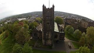 preview picture of video 'LANCASTER PRIORY CHURCH as you have never seen it before..BIRDS EYE VIEW'