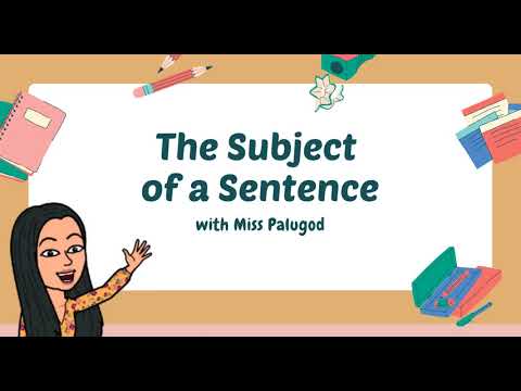 Subject of a Sentence